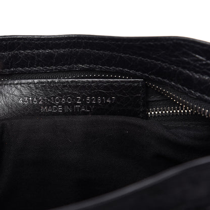 Balenciaga Agneau Classic Silver Hardware S City Logo Strap Black White 9 of 9