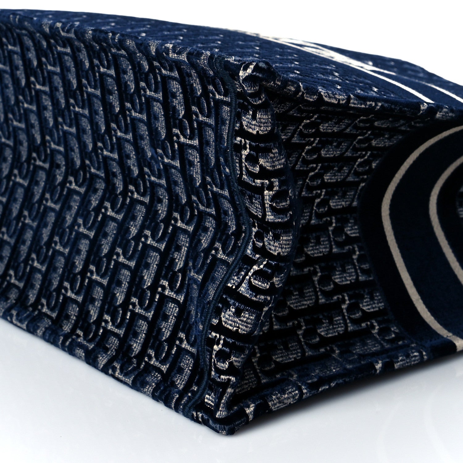 Christian Dior Oblique Velvet Book Tote Blue Multicolor 10 of 10
