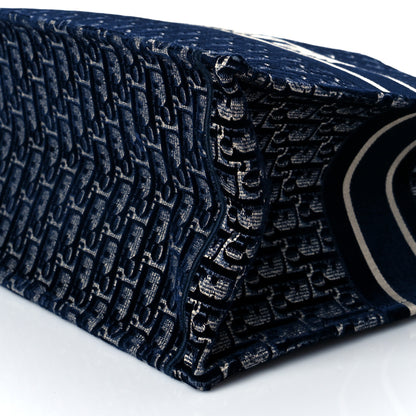 Christian Dior Oblique Velvet Book Tote Blue Multicolor 10 of 10