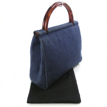 Chanel Denim Tortoise Handle Tote 3 of 11