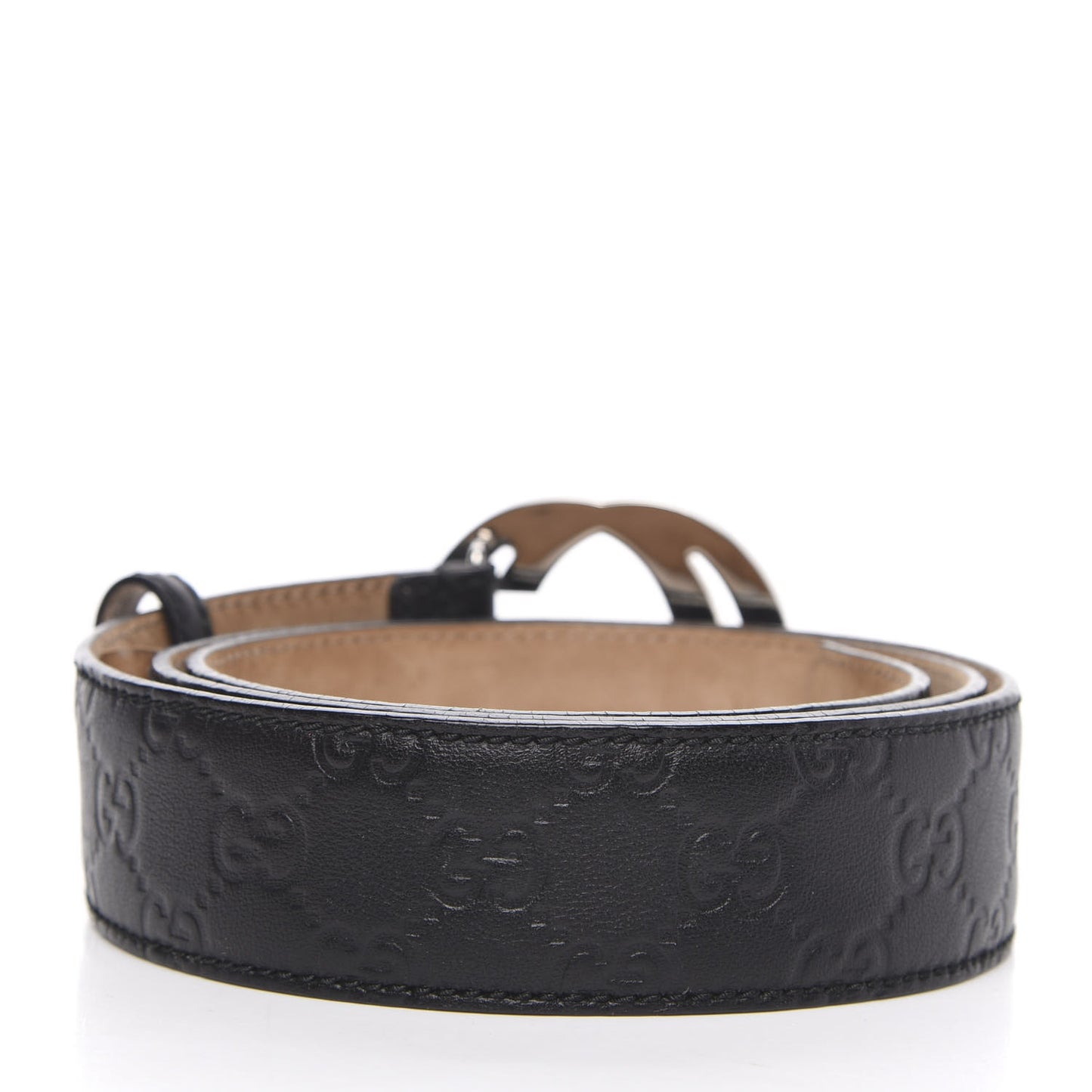 Guccissima Interlocking G Belt 100 40 Black