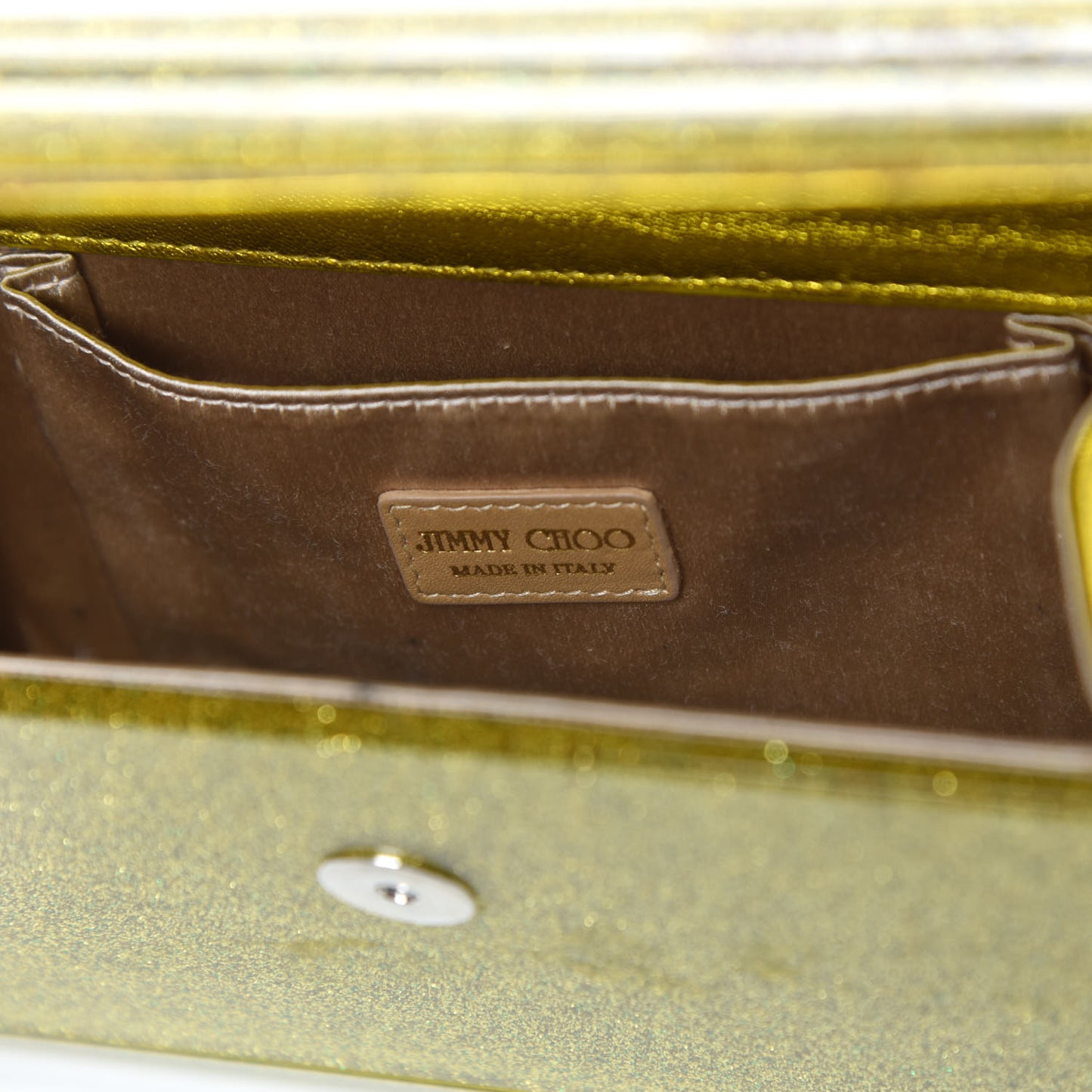 Acrylic Glitter Candy Clutch Citrine