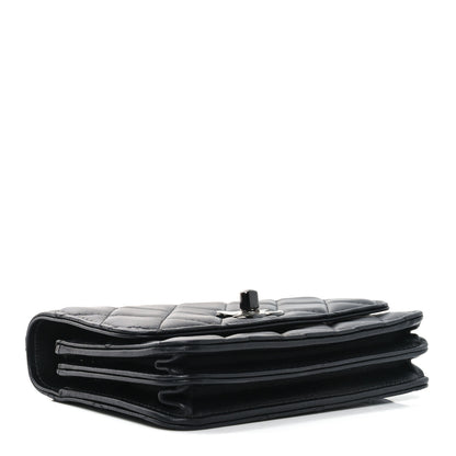 Chanel Lambskin Quilted Mini Trendy CC Wallet On Chain WOC So Black 4 of 11