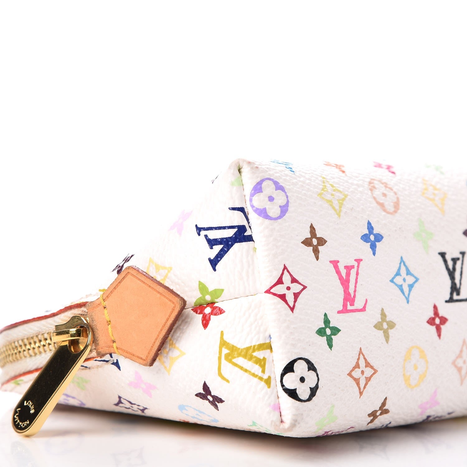 Louis Vuitton Monogram Multicolor Cosmetic Pouch White Litchi 9 of 11