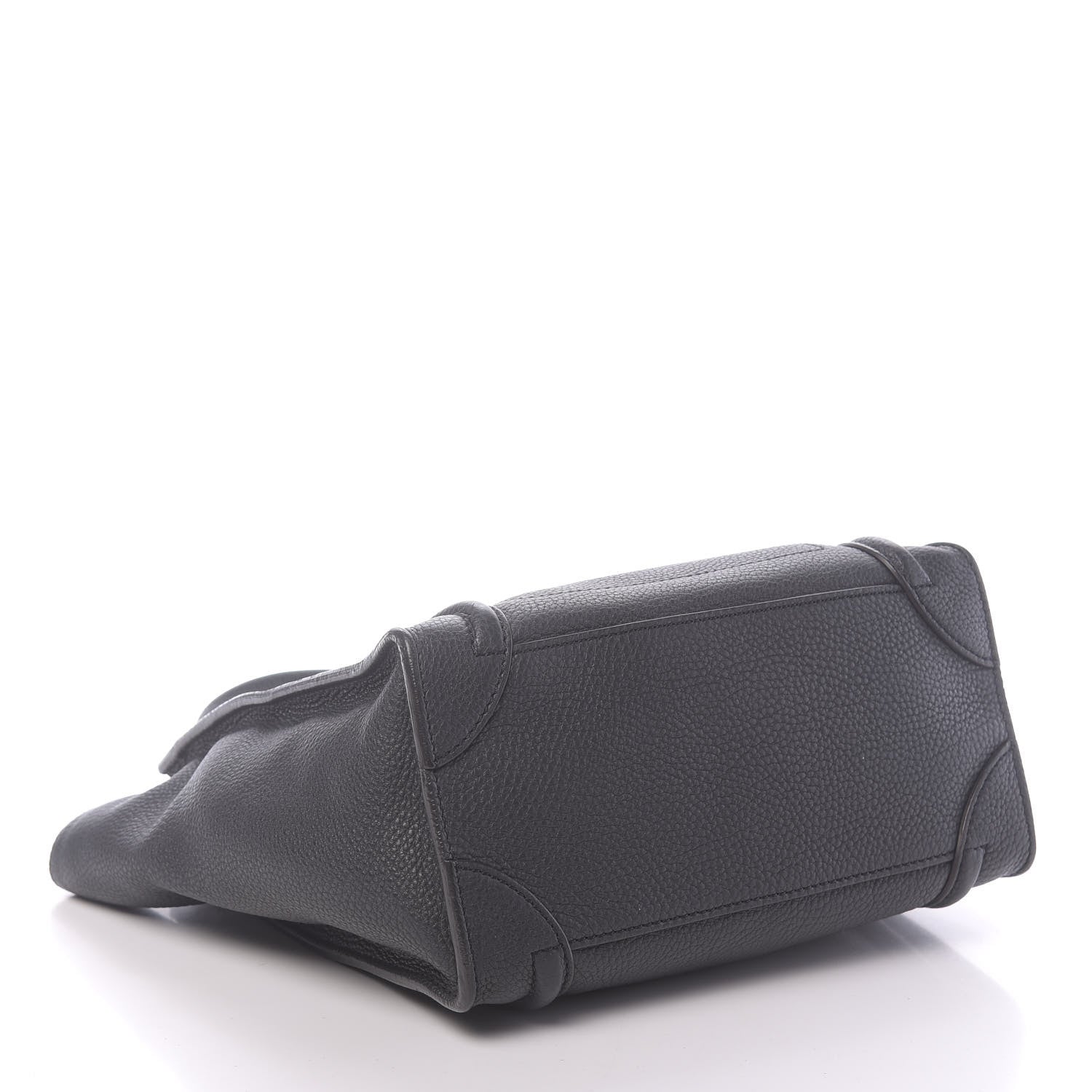Celine Drummed Calfskin Micro Luggage Anthracite 4 of 9