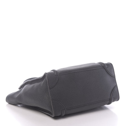 Celine Drummed Calfskin Micro Luggage Anthracite 4 of 9