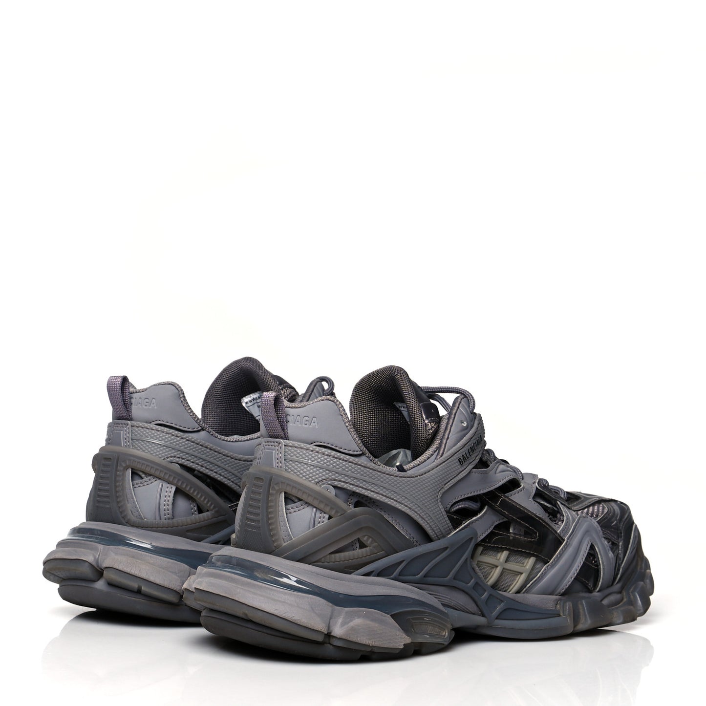 Rubber Mesh Monocolor Clear Sole Mens Track.2 Open Sneakers 43 Dark Grey