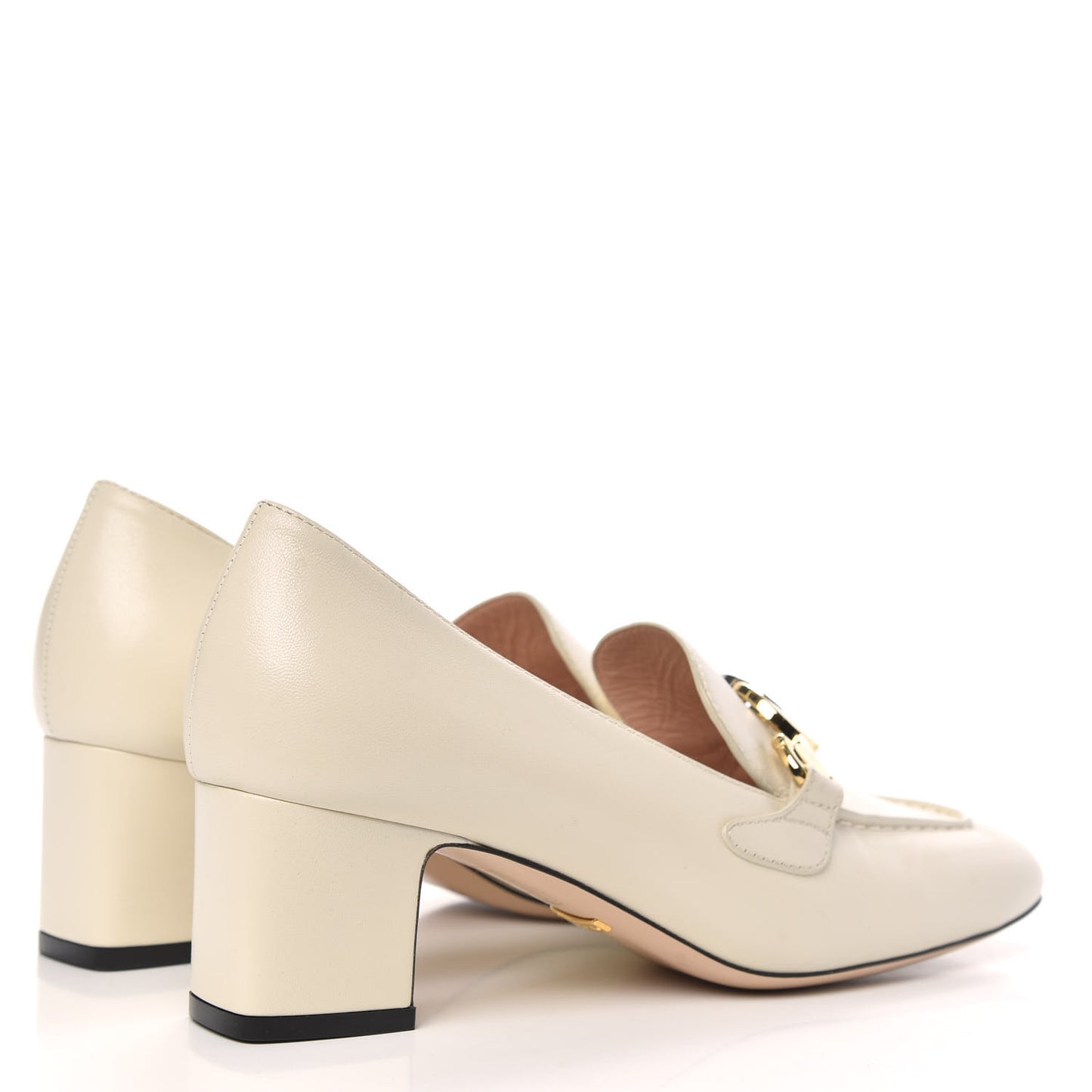 Malaga Kid Zumi Mid Heel Loafers 37 Vintage White