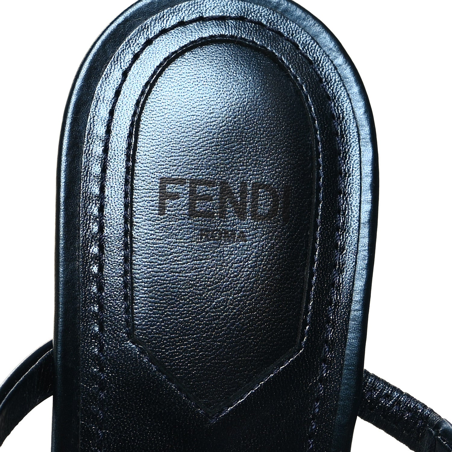Fendi Metallic Calfskin Fendi First 95mm Slide Sandals 37.5 Perfect 7 of 8