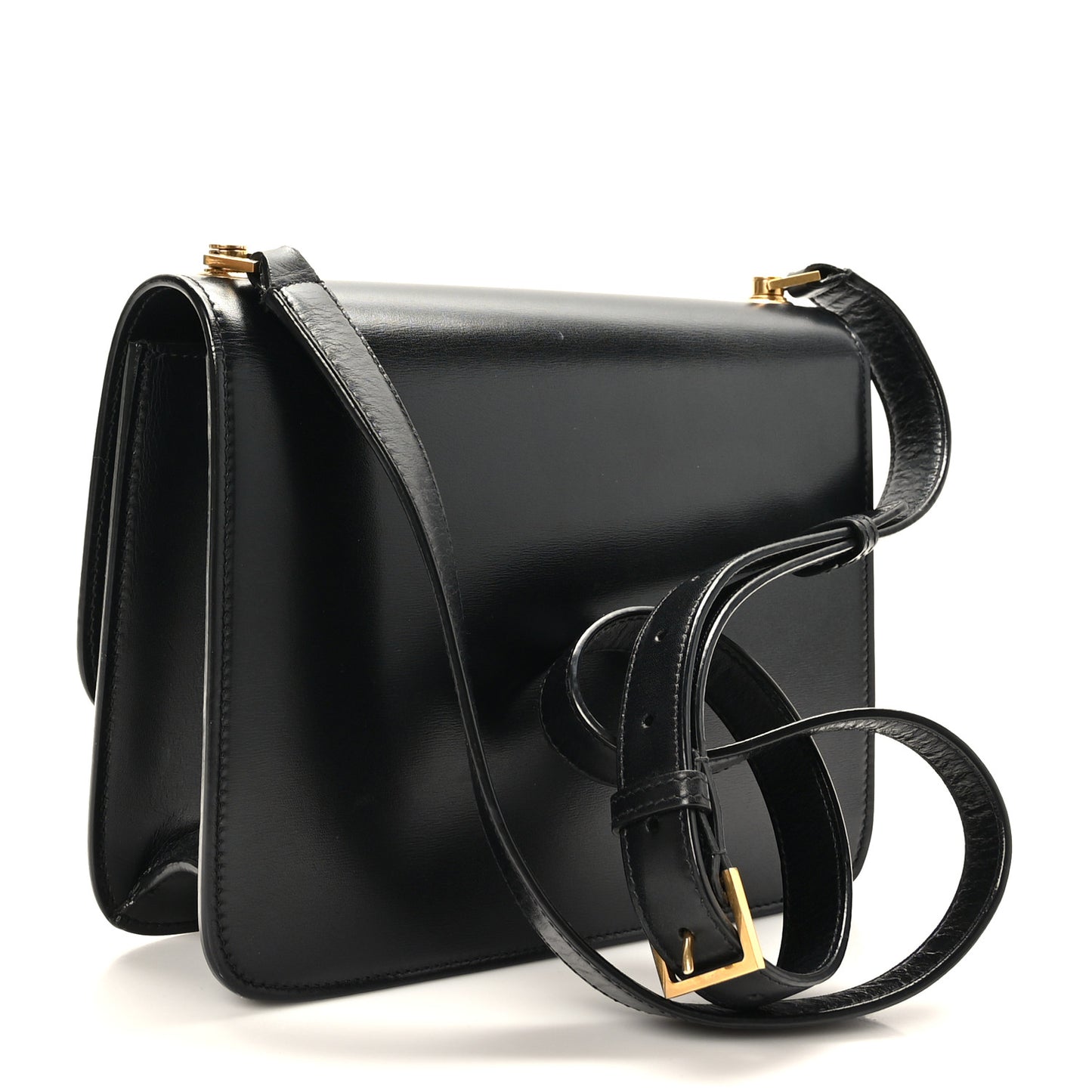 Smooth Calfskin Carre Satchel Black