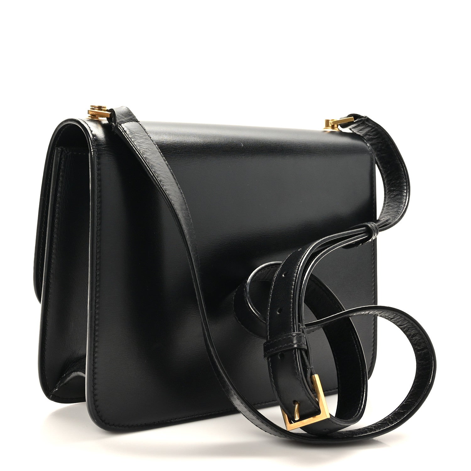Saint Laurent Smooth Calfskin Carre Satchel Black 3 of 8