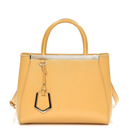 Fendi Vitello Vernice Camoscio Petite 2Jours Tote Alchemy Yellow 1 of 16