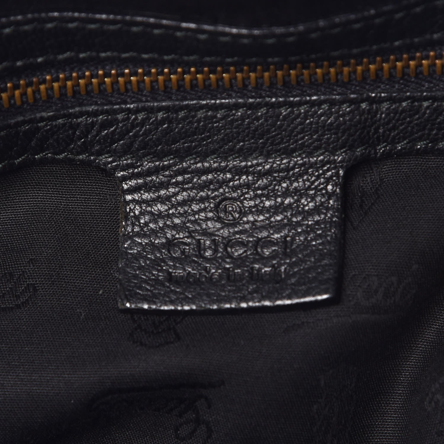 Gucci Pebbled Calfskin Medium Jungle Hobo Black 6 of 9
