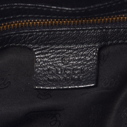 Gucci Pebbled Calfskin Medium Jungle Hobo Black 6 of 9