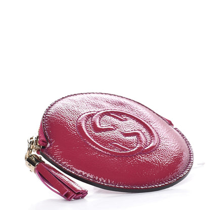 Gucci Patent Soho Round Coin Purse Bright Bougainvillea 4 of 10