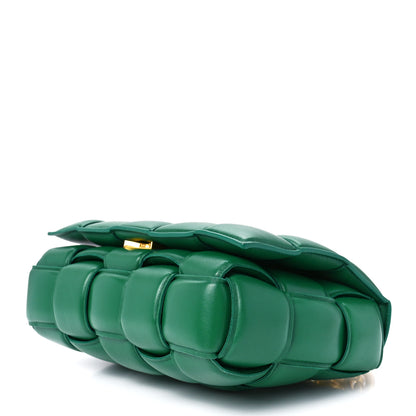 Bottega Veneta Lambskin Maxi Intreccio Padded Chain Cassette Crossbody Bag Racing Green 11 of 13