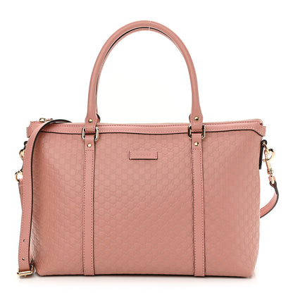 Gucci Soft Microguccissima Small Zippered Satchel Soft Pink 1 of 10