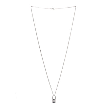 Louis Vuitton Sterling Silver Lockit Necklace 6 of 12