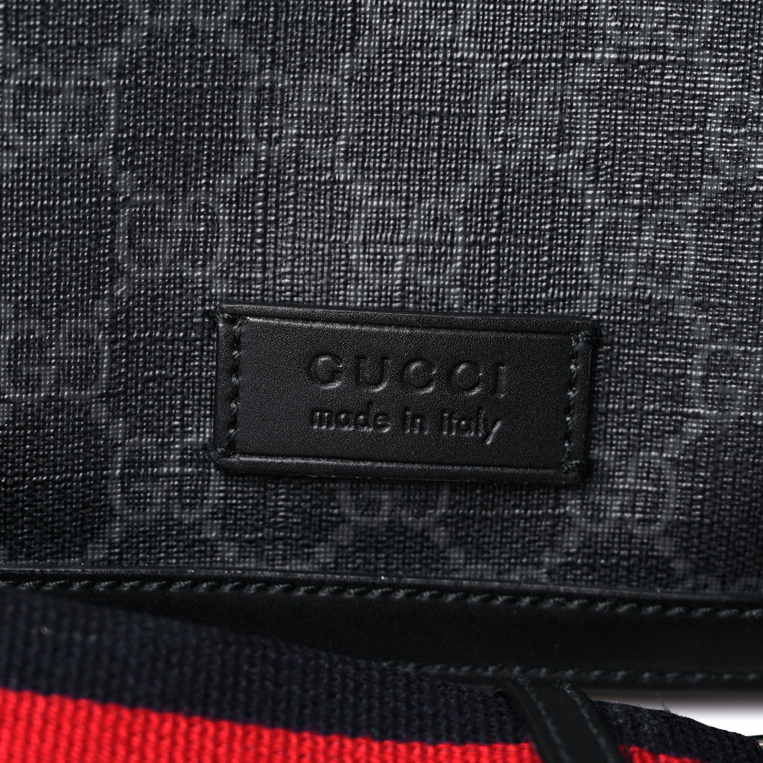 Gucci GG Supreme Monogram Web Messenger Diaper Bag Black Grey 21 of 23