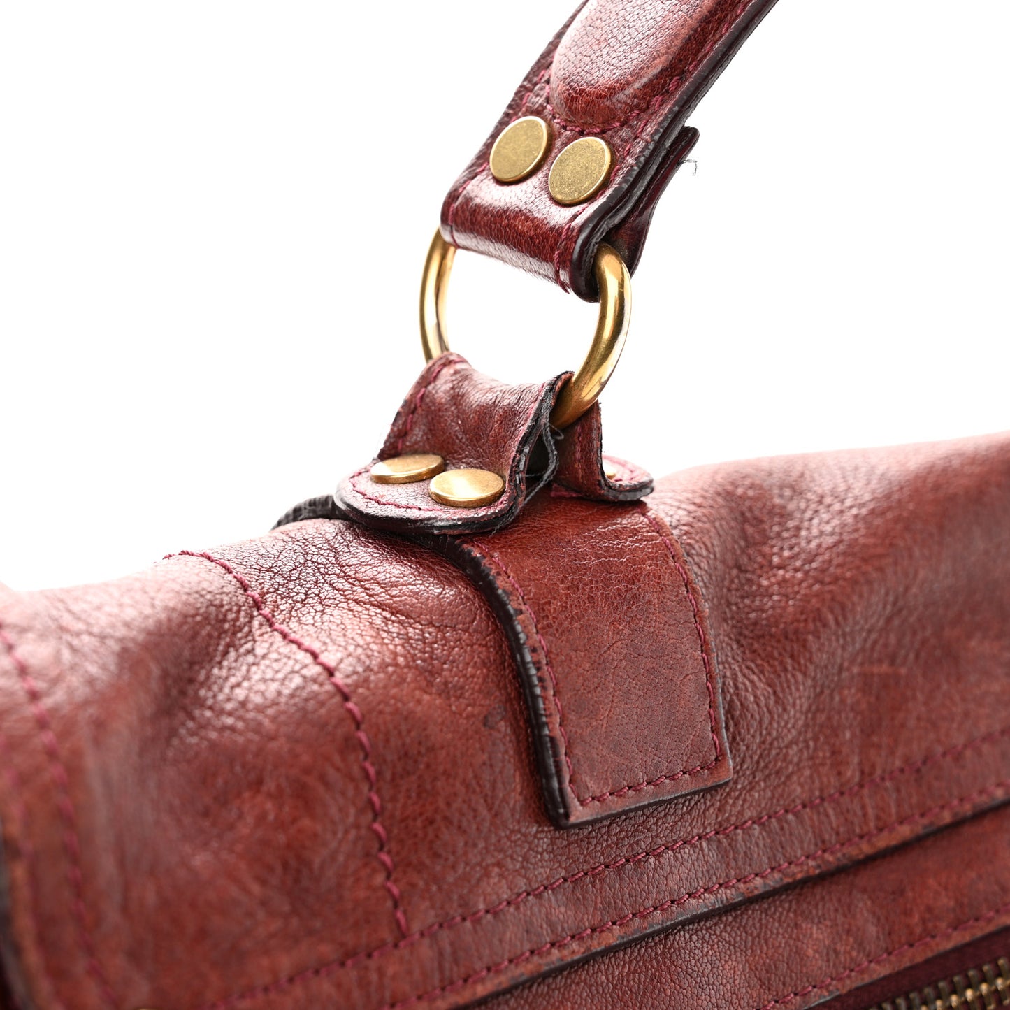 Lambskin Medium PS1 Satchel Burgundy