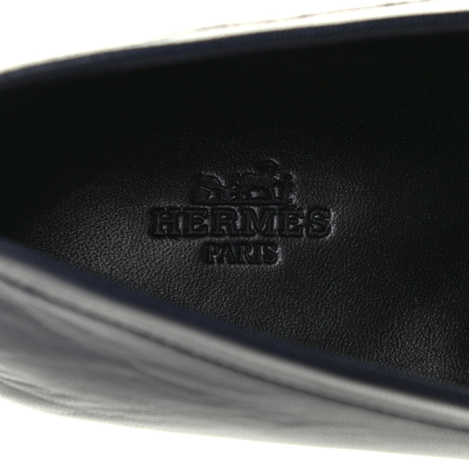 Hermes Goatskin Mens Blaise Loafers 42 Marine 7 of 8