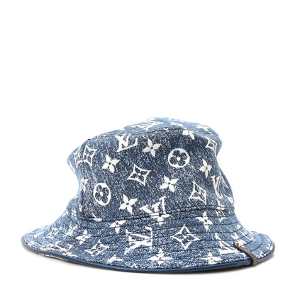 Louis Vuitton Monogram Denim Jacquard LV Remix Bucket Hat M Blue 5 of 9