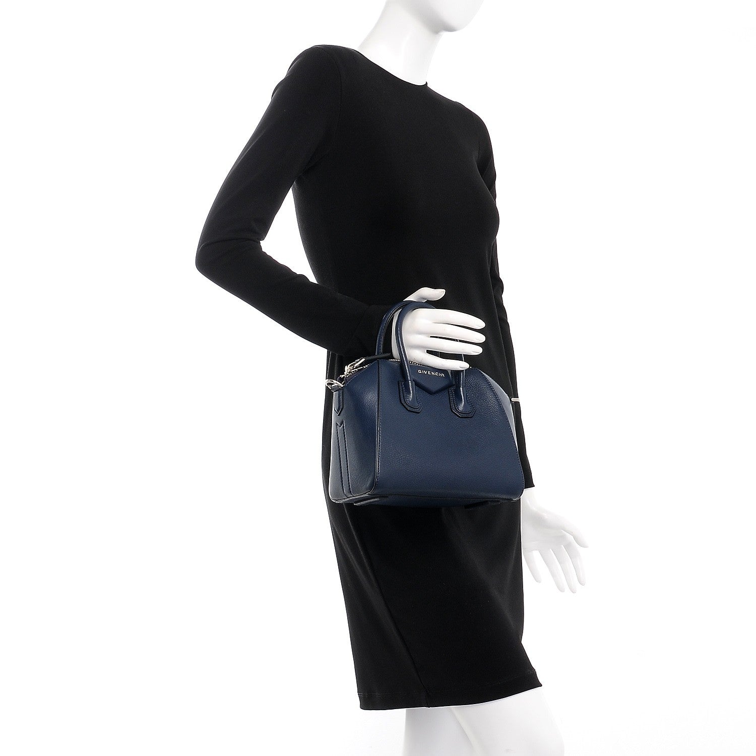 Givenchy Sugar Goatskin Mini Antigona Navy 3 of 8