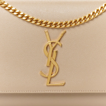 Saint Laurent Grain De Poudre Medium Monogram Kate Satchel Nude Powder 8 of 11