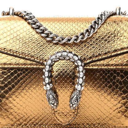 Gucci Snakeskin Mini Dionysus Shoulder Bag Gold 8 of 10