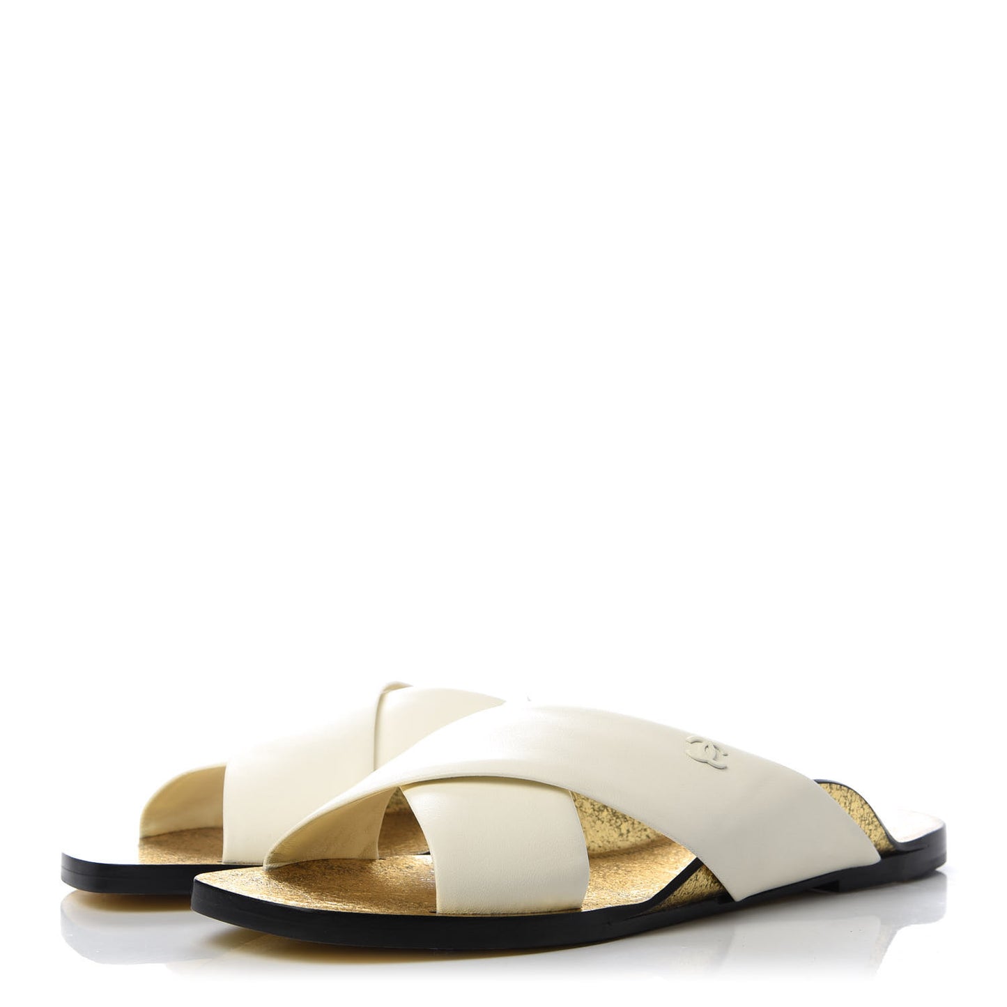 Lambskin Mule Sandals 42 White