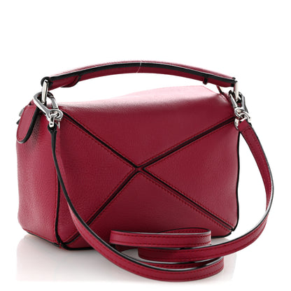 Loewe Calfskin Mini Puzzle Bag Raspberry 3 of 13