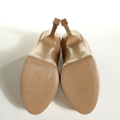 Saint Laurent Calfskin Tribute Platform Pumps 39.5 Nude 5 of 7
