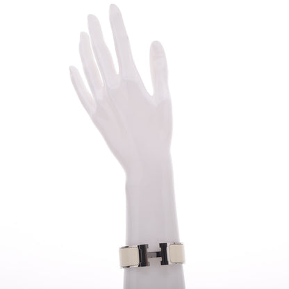 Hermes Enamel Wide Clic Clac H Bracelet PM Craie 2 of 6