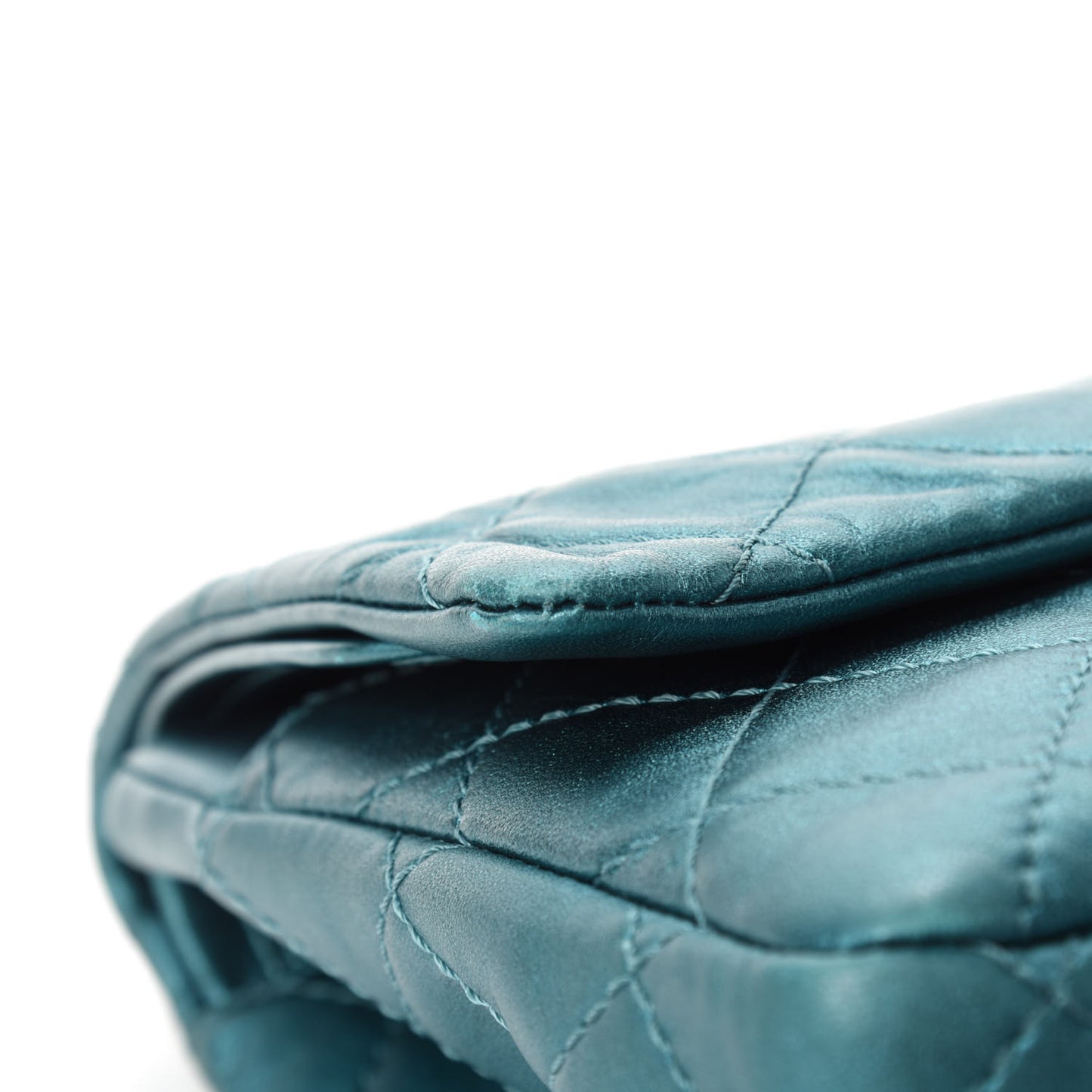 Metallic Calfskin Quilted 2.55 Reissue 227 Flap Turquoise