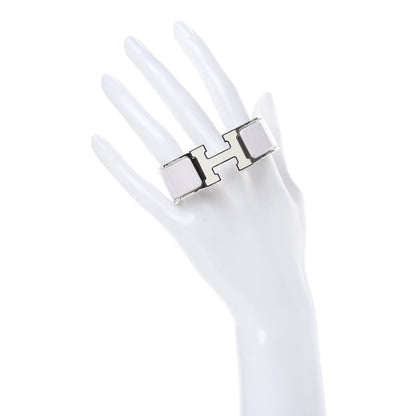 Hermes Enamel Wide Clic Clac H Bracelet PM Rose Nymph White 2 of 6
