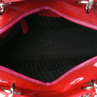 Christian Dior Patent Cannage Large Lady Dior Red 5 of 11