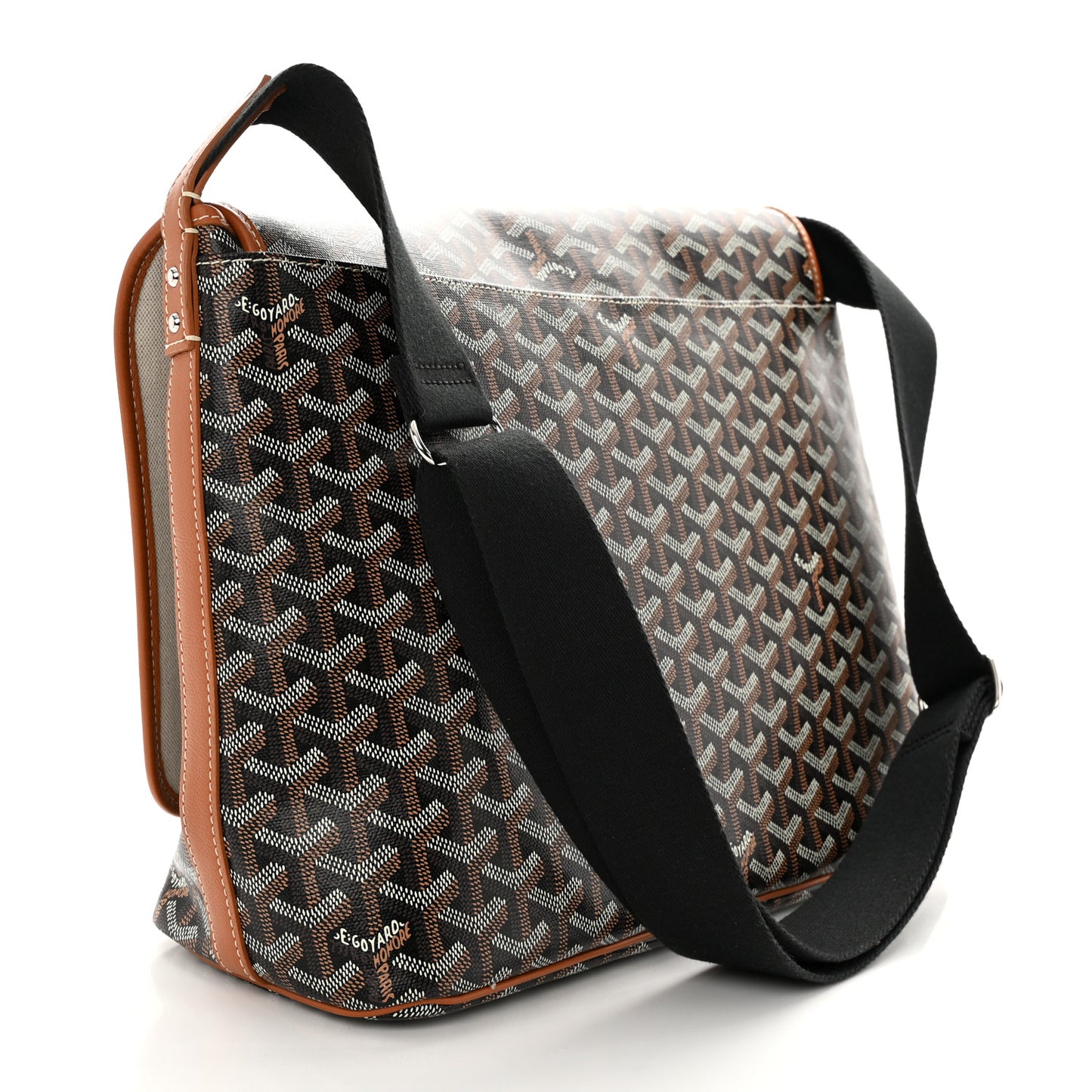 Goyardine Capetien Messenger Bag Black Gold