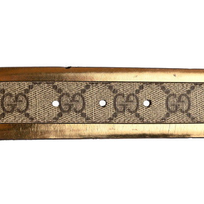 Gucci GG Supreme Monogram Interlocking G Belt 85 34 Ebony Bronze 3 of 4