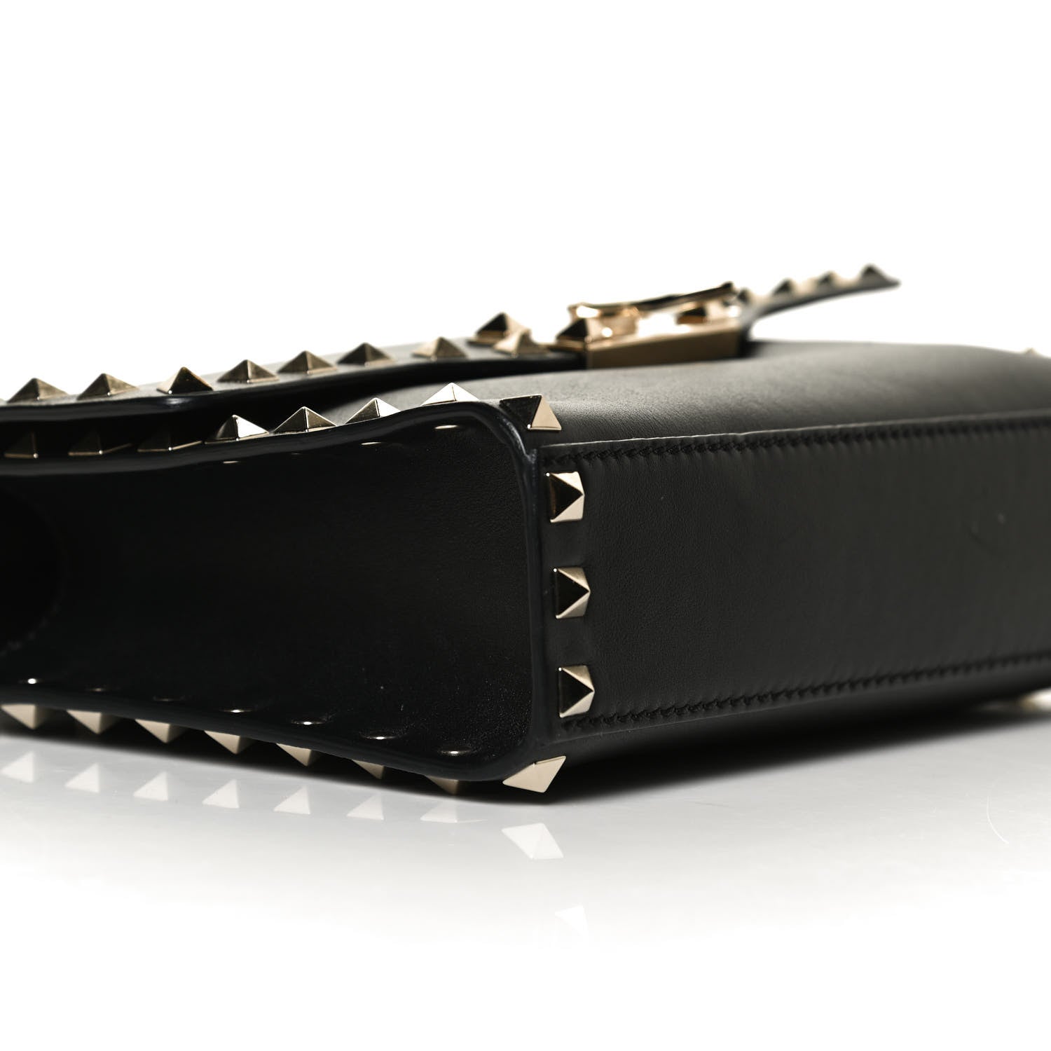 Valentino Garavani Vitello Medium Rockstud Flip Lock Crossbody Bag Black 8 of 13