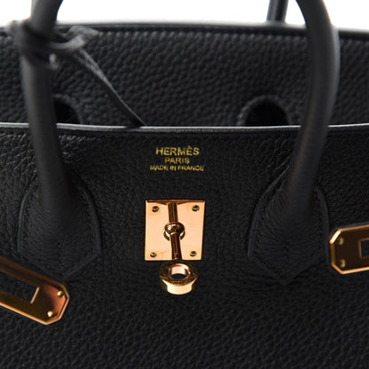 Hermes Togo Birkin 25 Black 8 of 11