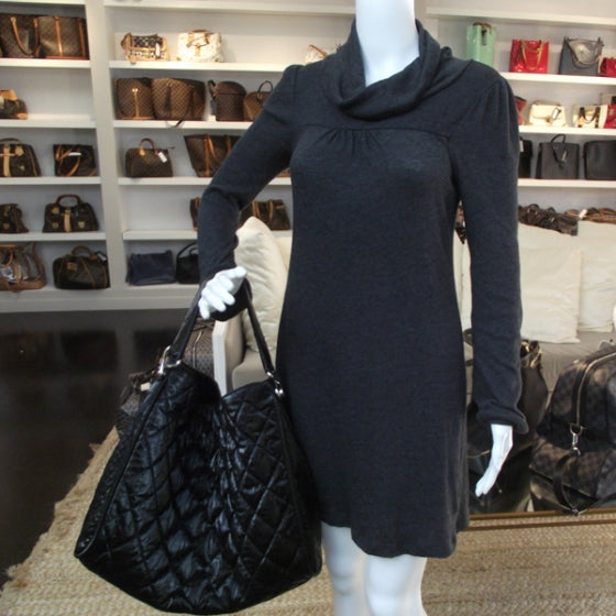 Nylon Quilted Le Marais Hobo Black