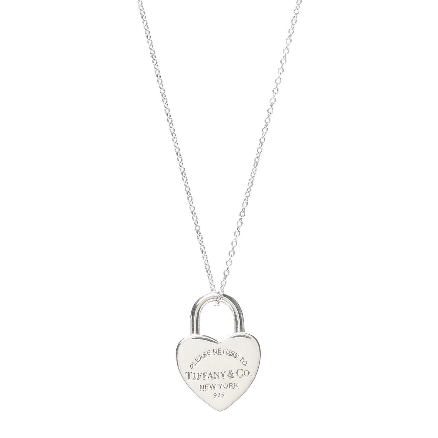 Sterling Silver Return to Heart Lock Pendant Necklace