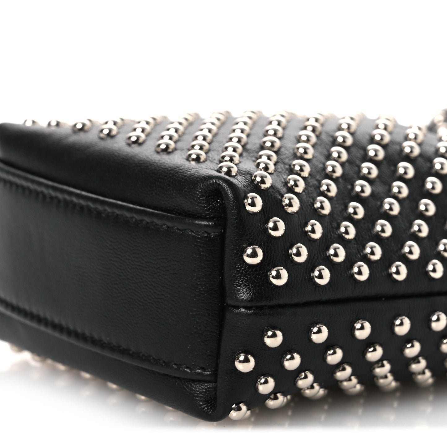 Lambskin Studded Small Sac Charniere Black