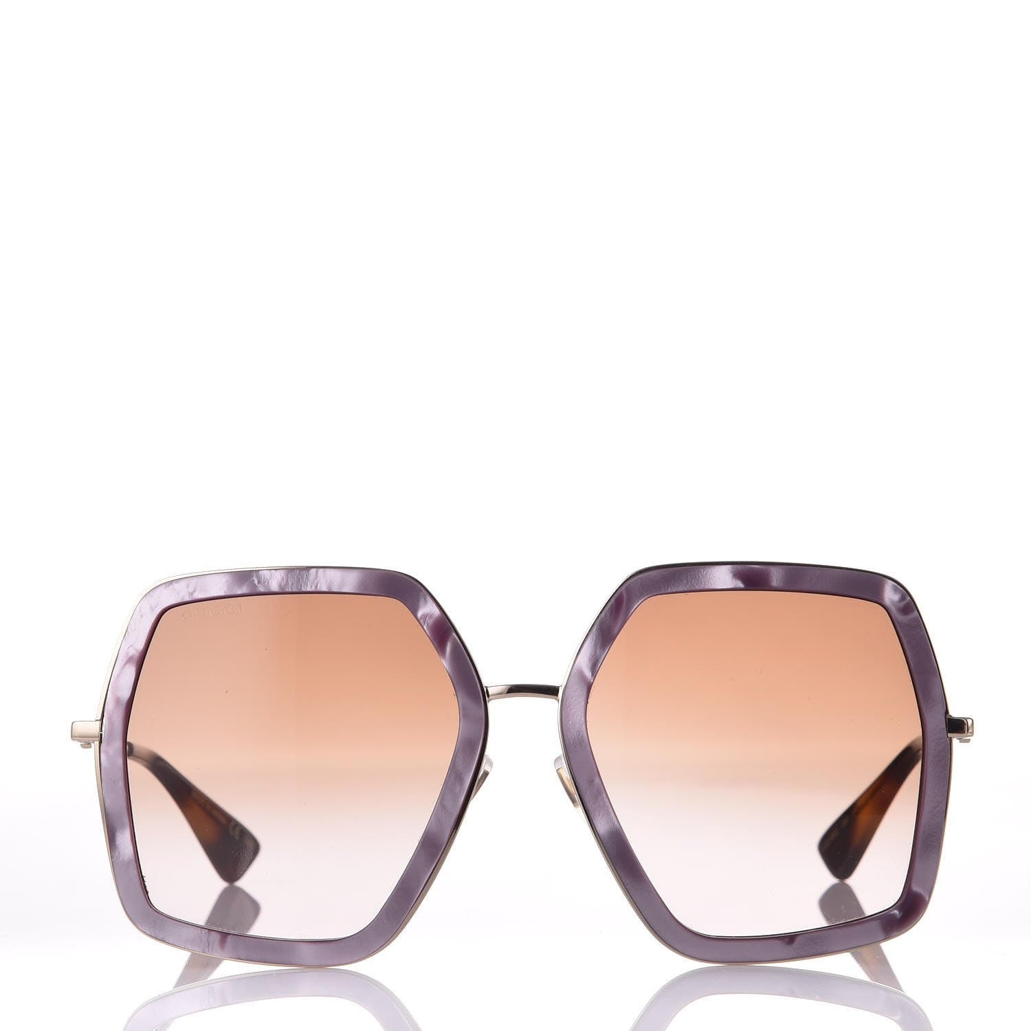 Gucci Acetate Oversize Square Frame GG0106S Sunglasses Purple 2 of 7