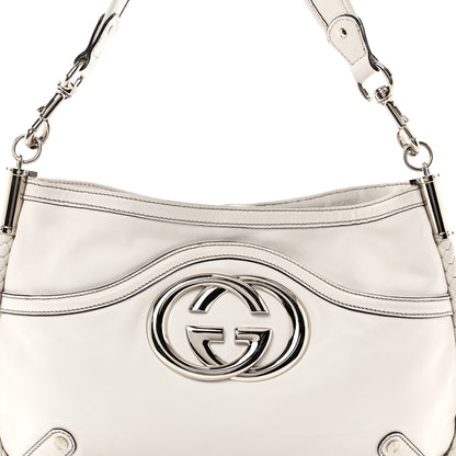 Gucci Calfskin Britt Medium Shoulder Bag White 8 of 10