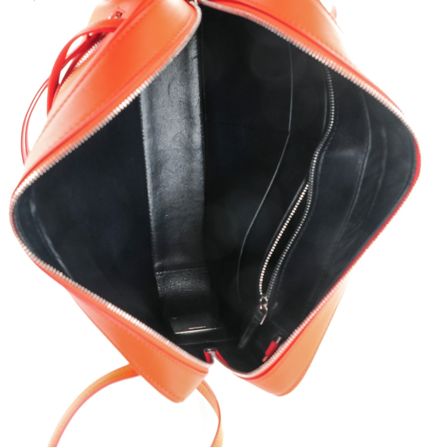Celine Nappa Side Lock Dragonne Shoulder Bag Bright Orange 5 of 9