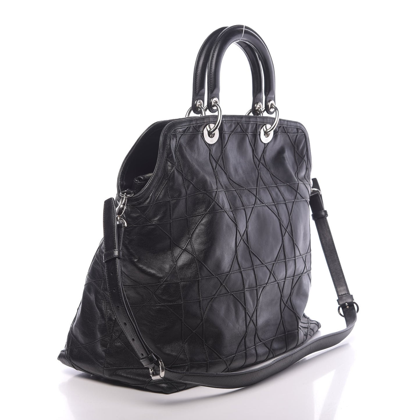 Lambskin Cannage Large Granville Tote Black
