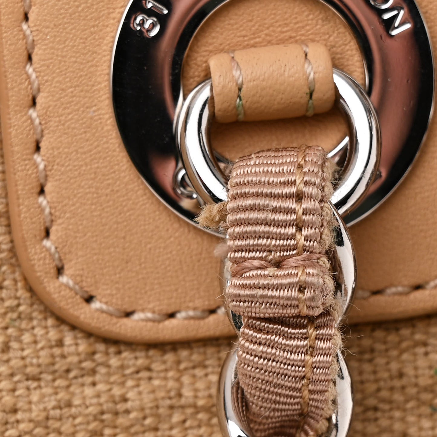 Canvas Deauville Bowling Bag Beige