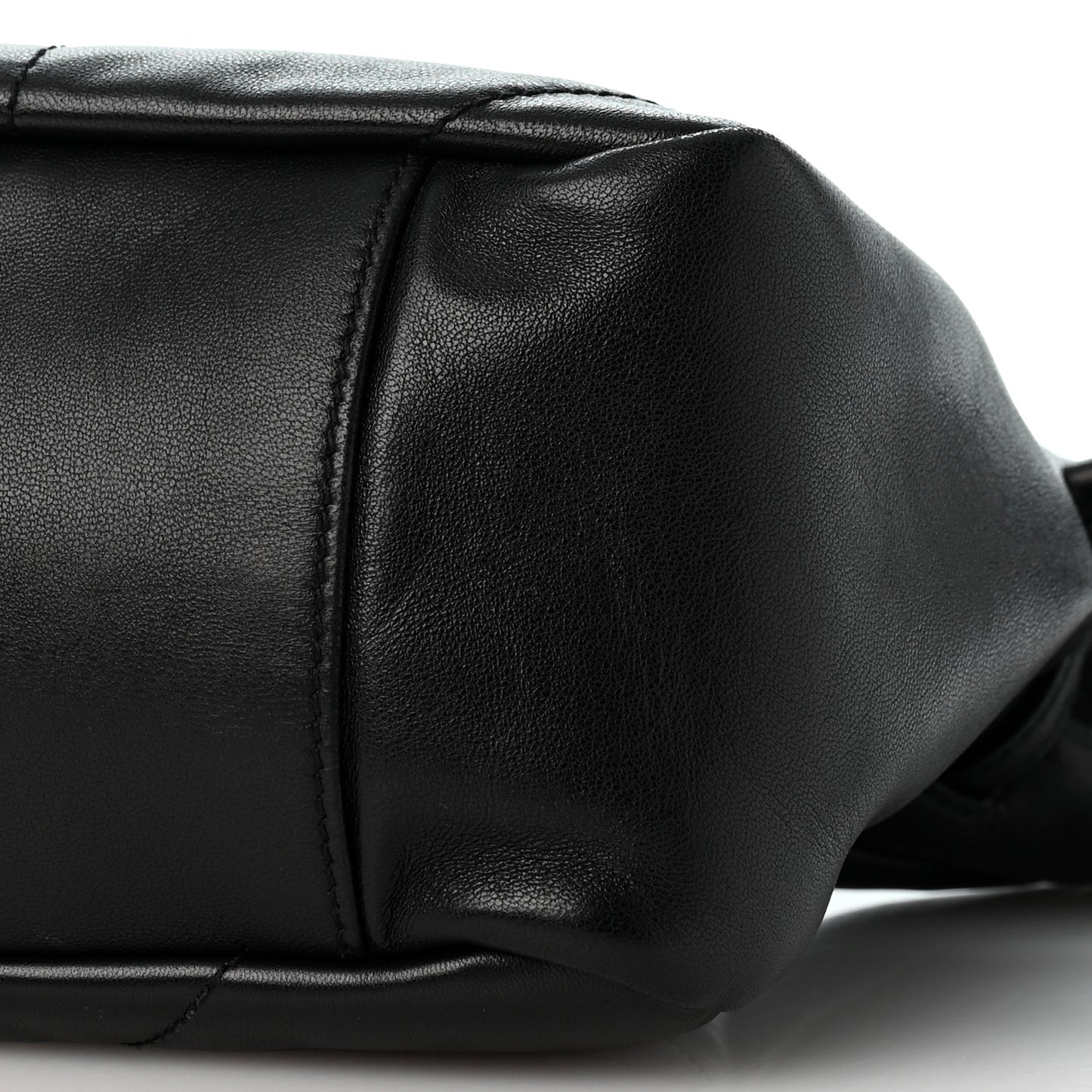 Lambskin Matelasse Monogram Medium Jamie Shoulder Pouch Bag Black