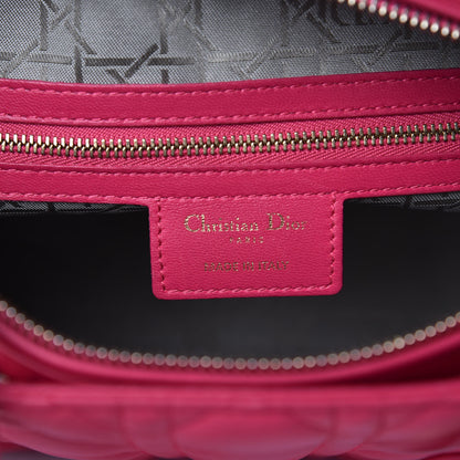 Christian Dior Lambskin Cannage Large Lady Dior Fuchsia 6 of 11